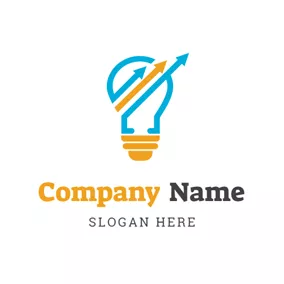 Logo Réseaux Sociaux Bulb and Arrow Corporate logo design