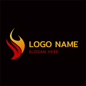 炎ロゴ Burning Flame Fire Logo logo design