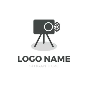 Filming Logo Camera and Diamond Ring logo design