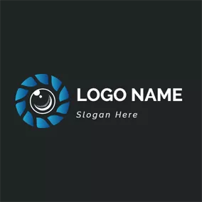 光圈logo Camera Lens and Photography Lens logo design