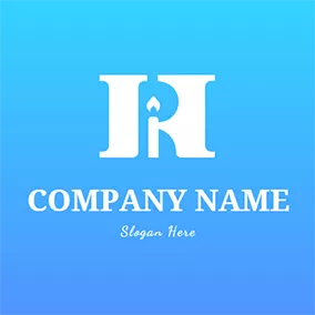 Hr Logo Candle Construction Letter H R logo design