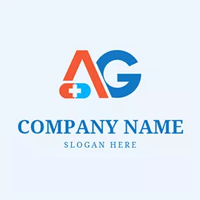 Ag Logo Capsule Simple Letter A G logo design