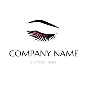 Makeup Logo Captivating Eyebrow and Eyelash logo design