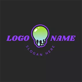 魷魚 Logo Cartoon and Adorable Slime logo design