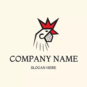 Comb Logo Cartoon Chicken Crown France logo design