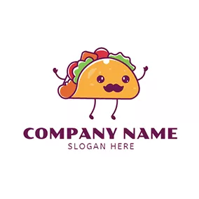 Design Logo Cartoon Cute Taco logo design