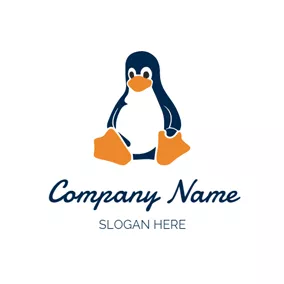 Doll Logo Cartoon Image and Likable Penguin logo design