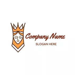 Design Logo Cartoon Queen Crown Royal logo design