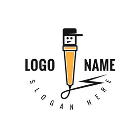Kreativität Logo Cartoon Rapper and Microphone logo design