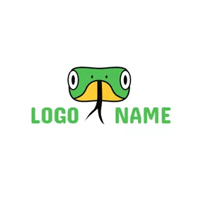 Logótipo De Animação Cartoon Snake Head logo design