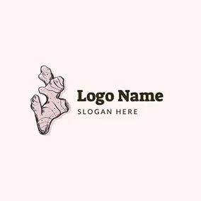 Pink Logo Cartoon Style Ginger logo design
