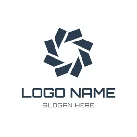 Black Logo Centripetal Black Round logo design