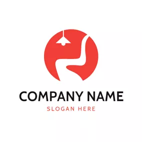 Interior Logo Chair and Ceiling Lamp logo design