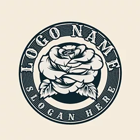 Logotipo De Brazo Charming Rose Vintage Streetwear logo design