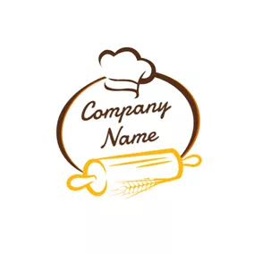 Chef Logo Chef Cap and Bread Tool logo design