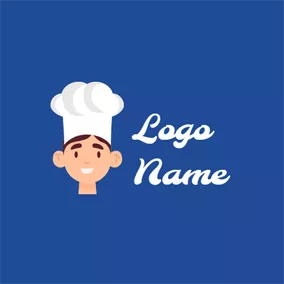 Logotipo De Anime Chef Hat and Anime logo design