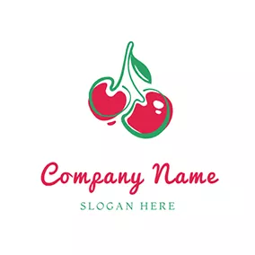Green Logo Cherry Icon logo design