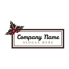 Holiday & Special Occasion Logo Chocolate Leaf and Christmas Card logo design