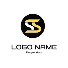 Logótipo De Curva Circle and Abstract Letter S S logo design