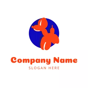 Logotipo De Animal Circle and Balloon Dog logo design