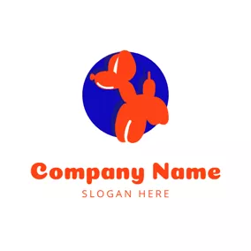 Ballon Logo Circle and Balloon Dog logo design