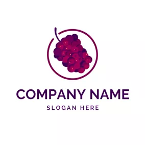 漿果 Logo Circle and Fresh Mulberry logo design