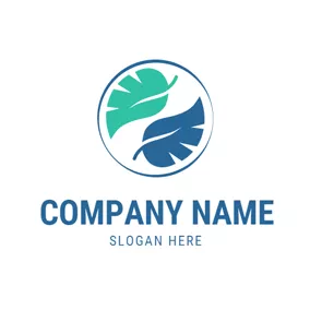 Organic Logo Circle and Organic Leaf logo design