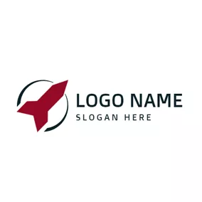 Deliver Logo Circle and Paper Plane logo design