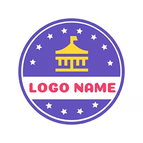 播放 Logo Circle and Playground logo design