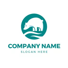 Big Logo Circle and Polar Bear logo design