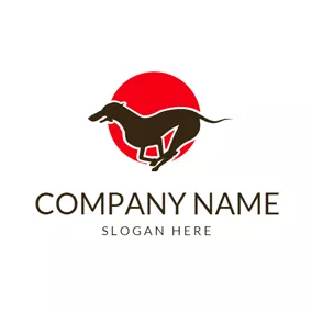 Animal Logo Circle and Running Dog logo design