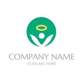 Glorious Logo Circle Angel and Halo logo design