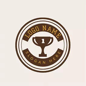 Curve Logo Circle Banner Trophy Championship logo design