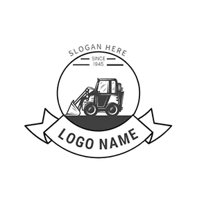 米ロゴ Circle Cartoon Harvester logo design