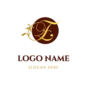 金色　ロゴ Circle Event Planner Logo logo design