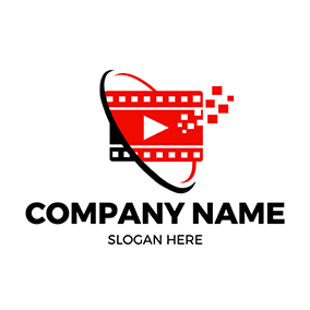 Movie Logo Circle Film Editing logo design