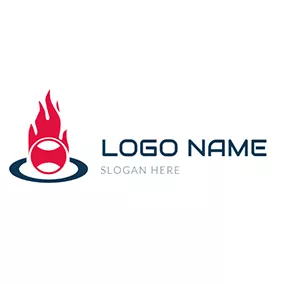 Logótipo Fogo Circle Fire Billiard logo design