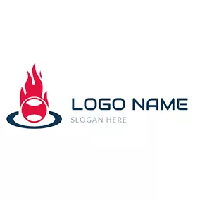 Logótipo De Saltar Circle Fire Billiard logo design