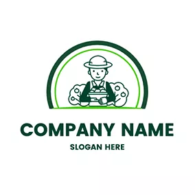 Fruit Logo Circle Fruit Tree Farmer logo design