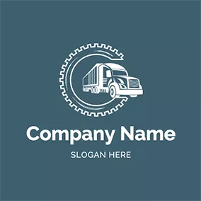 Design Logo Circle Gear Vehicle Trucks logo design