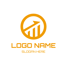 Logótipo Ações Circle Histogram Stock Forex logo design