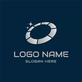 Combination Logo Circle Interstellar Universe Halo logo design