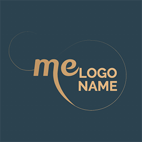 Logotipo De Alfabeto Circle Letter M E Monogram logo design