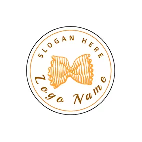 Design Logo Circle Line Pasta logo design