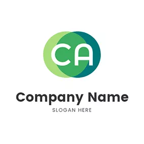 Ca Logo Circle Overlay Letter C A logo design