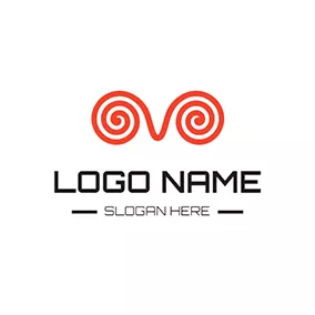 Ibex Logo Circle Symmetry and Abstract Goat logo design