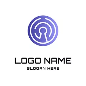 Human Logo Circle Target Abstract Crypto logo design