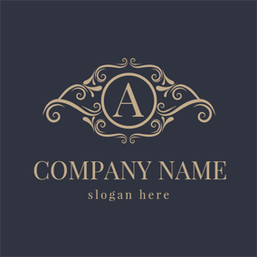 Classic Decoration and Letter A logo design