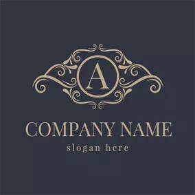 Logotipo Vintage Classic Decoration and Letter A logo design