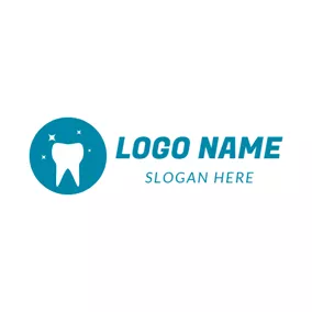 サークルロゴ Clean and Shining Teeth logo design